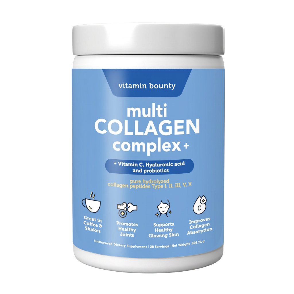 Envase frontal de Vitamin Bounty Multi Collagen Complex+